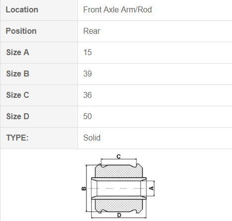 Toyota Suspension Bushing for Toyota Tercel 48655-16010